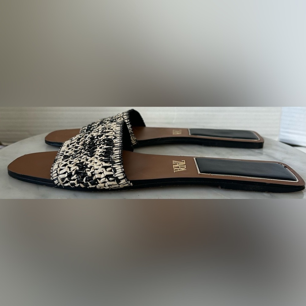 ZARA WOVEN SANDALS SIZE 40/9.5 - Picture 6 of 8